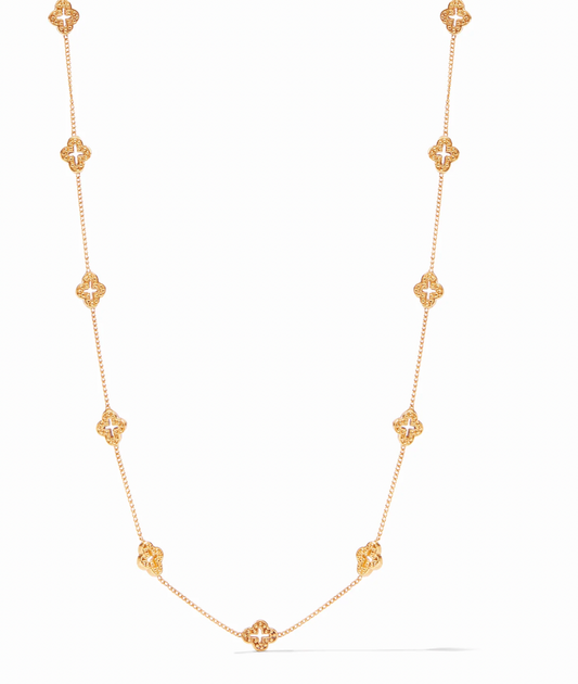 Florentine Demi Delicate Station Necklace - Gold - OS