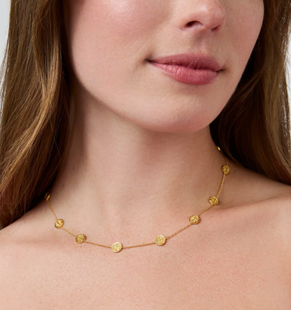 Valencia Delicate Station Necklace - Gold - OS
