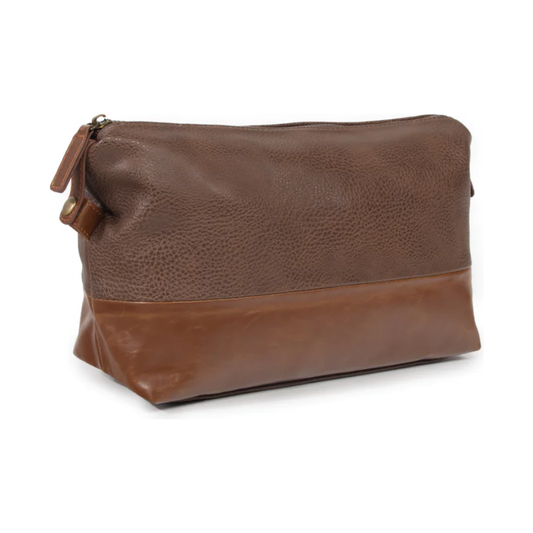 Oxford Toiletry Bag: Chocolate Brown