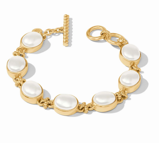 Nassau Demi Stone Bracelet - Pearl - OS