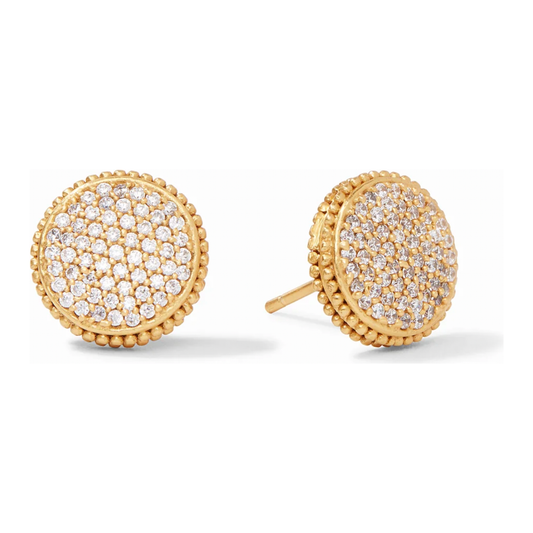 Fleur de Lis Stud - Cubic Zirconia - OS