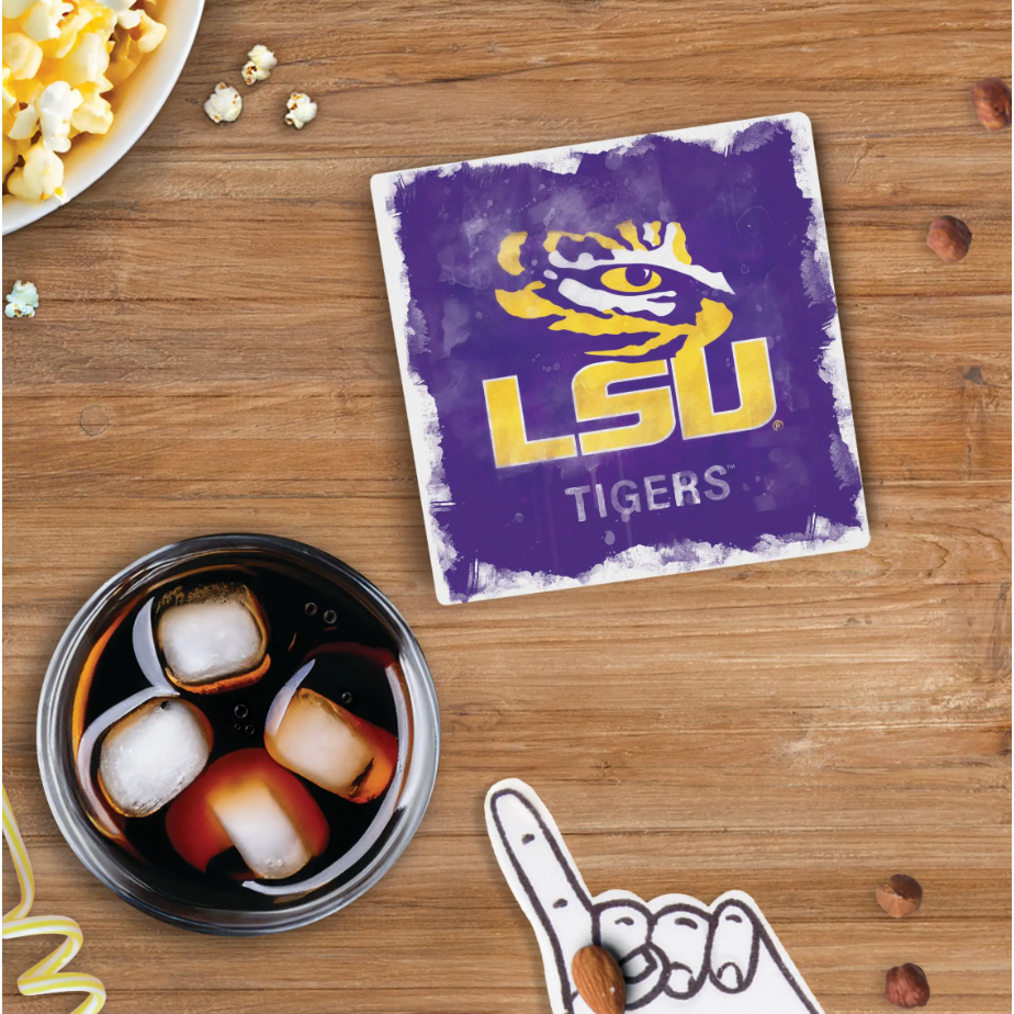 LSU Coaster Watercolor