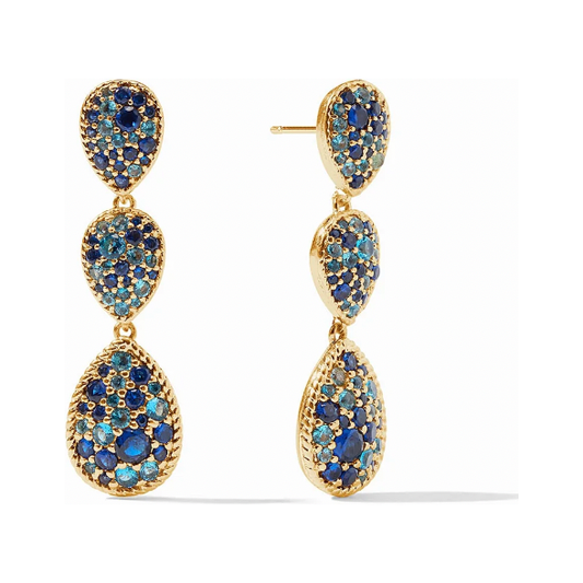 Luna Teardrop Tier Earring - Ombre Blue
