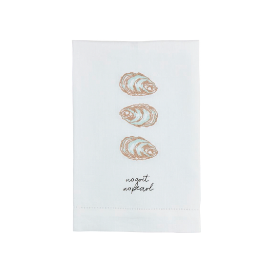 No Grit, No Pearl Embroidery Towel