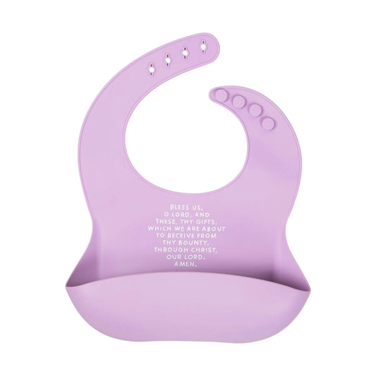 Catholic Meal Blessing Bib - Purple