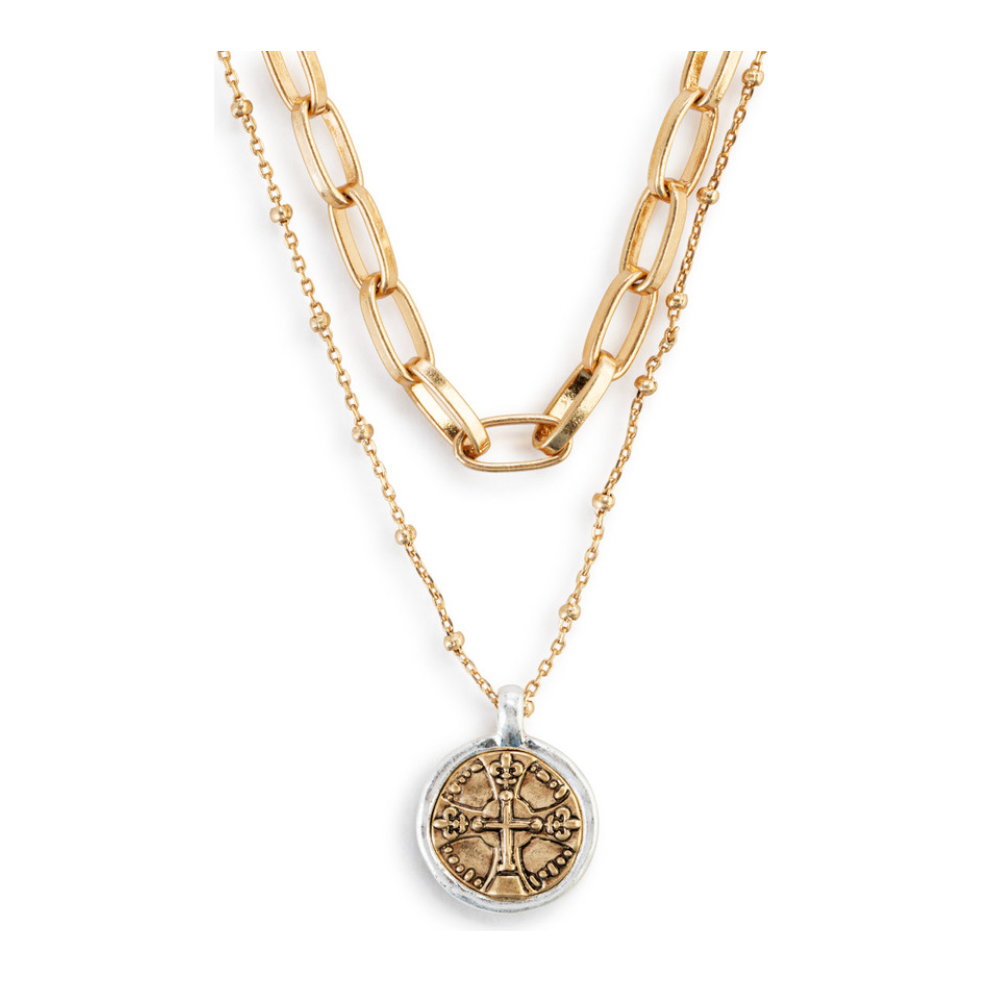 Wrapped in Prayer Necklace - Gold
