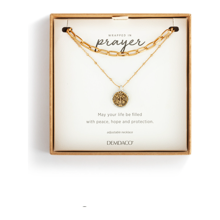 Wrapped in Prayer Necklace - Gold