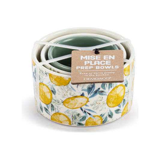 Nesting Prep Bowls Lemons - Set of 3