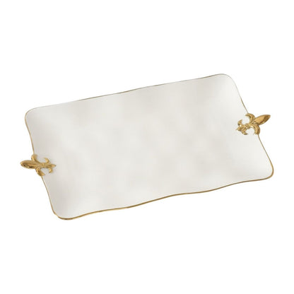 Fleur de Lis Rectangle Serving Platter