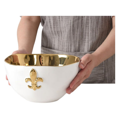 Fleur de Lis Large Serving Bowl
