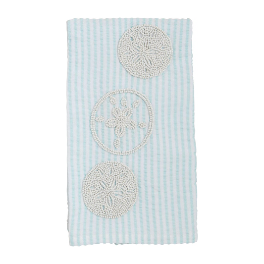 Sand Dollar Beaded Towel