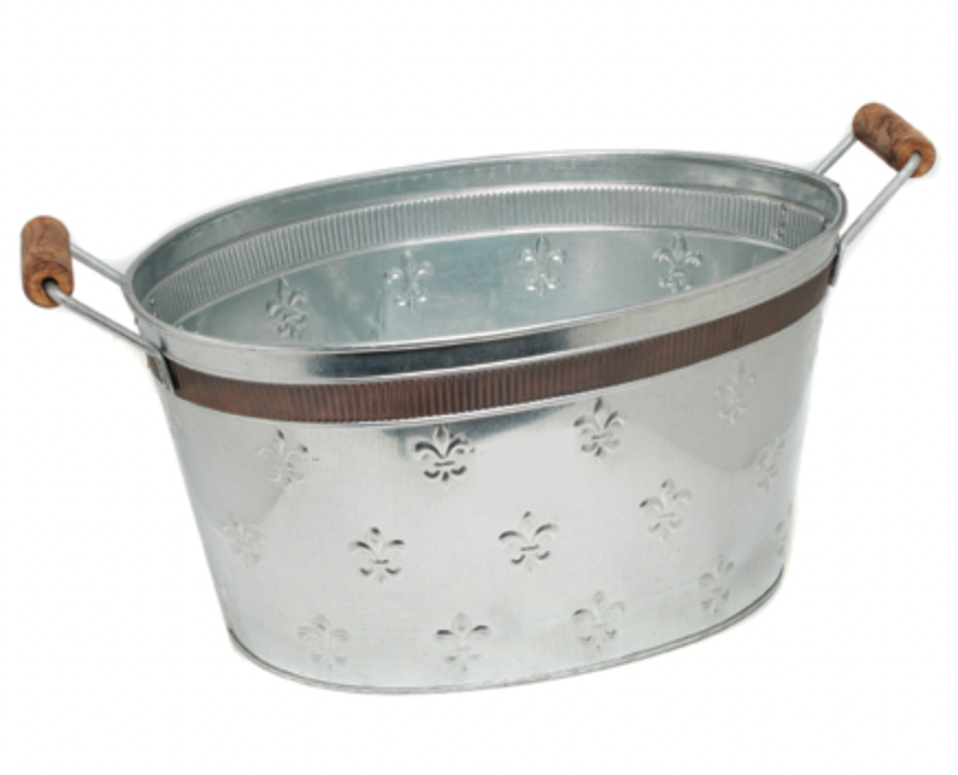 Fleur de Lis Aluminum Tub
