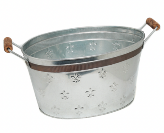 Fleur de Lis Aluminum Tub