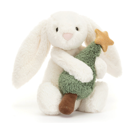 Bashful Christmas Bunny w/ Tree