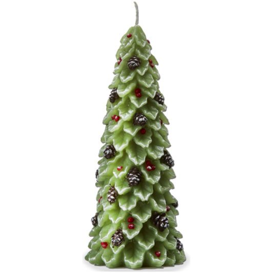 Holly Pine Tree Candle