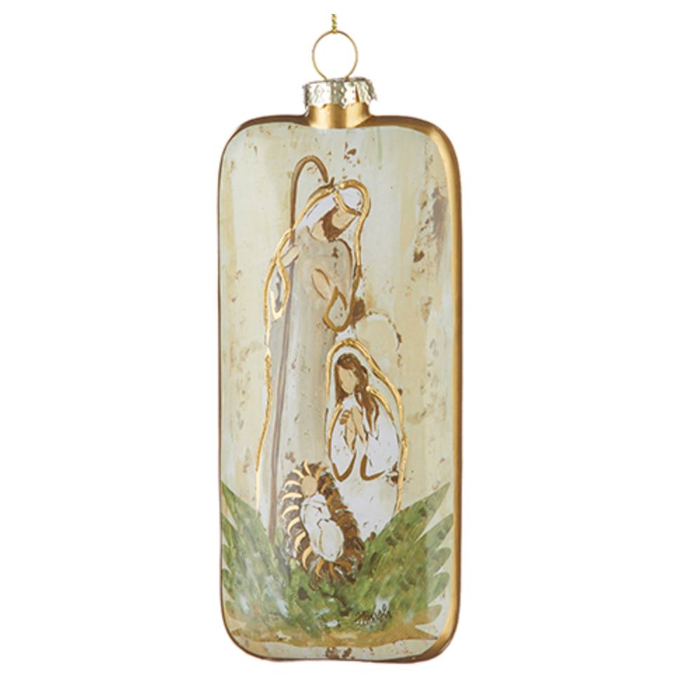6" Holy Family Rectangle Ornament