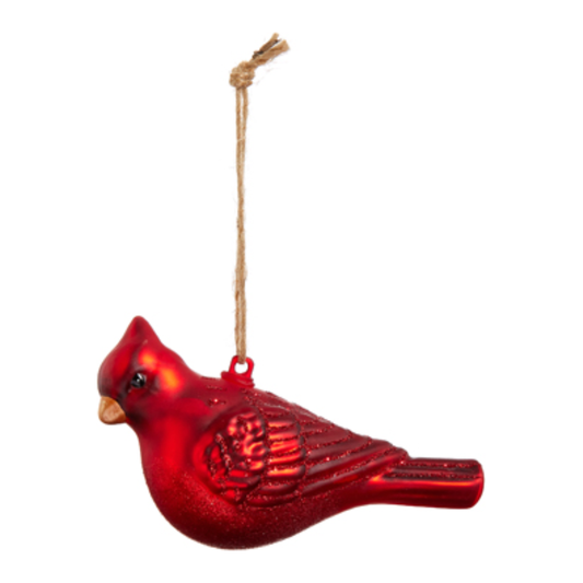 Glittered Cardinal Ornament