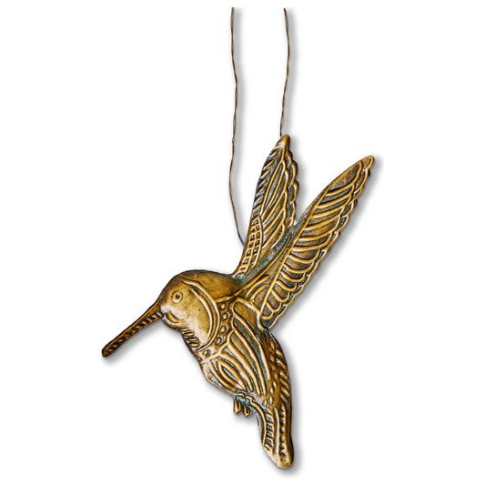 Hummingbird Stamped Metal Ornament