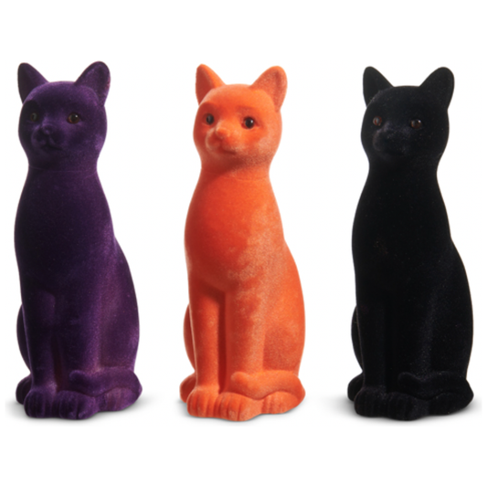 12" Flocked Cat: