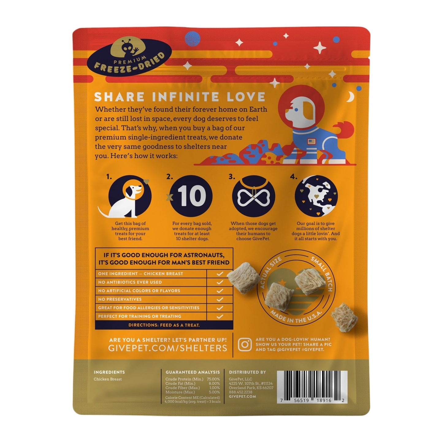 Give Pet: Mars Rover - Freeze Dried Chicken Treats