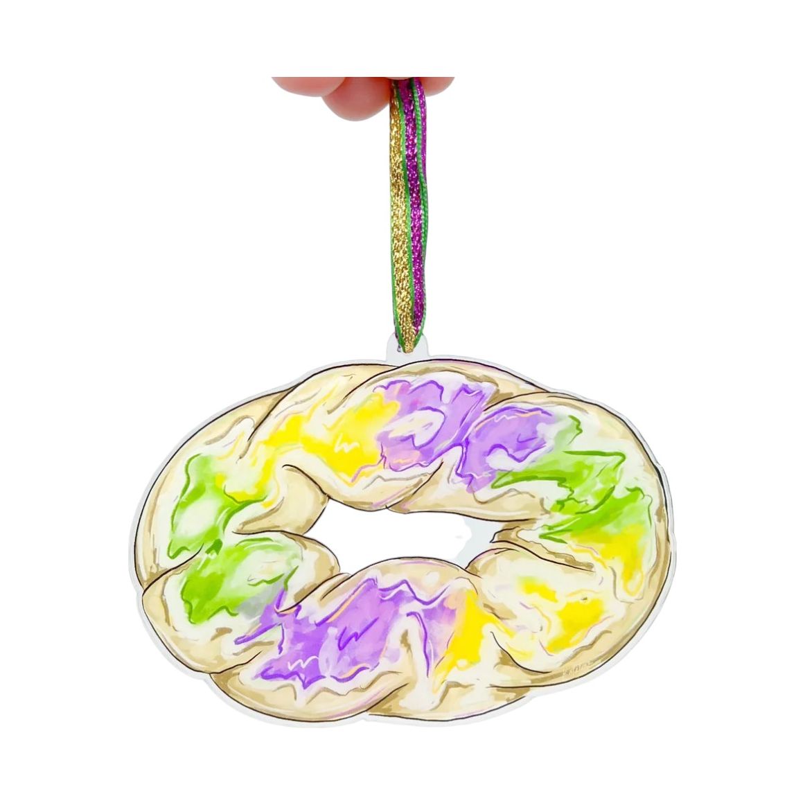 King Cake Acrylic Ornament