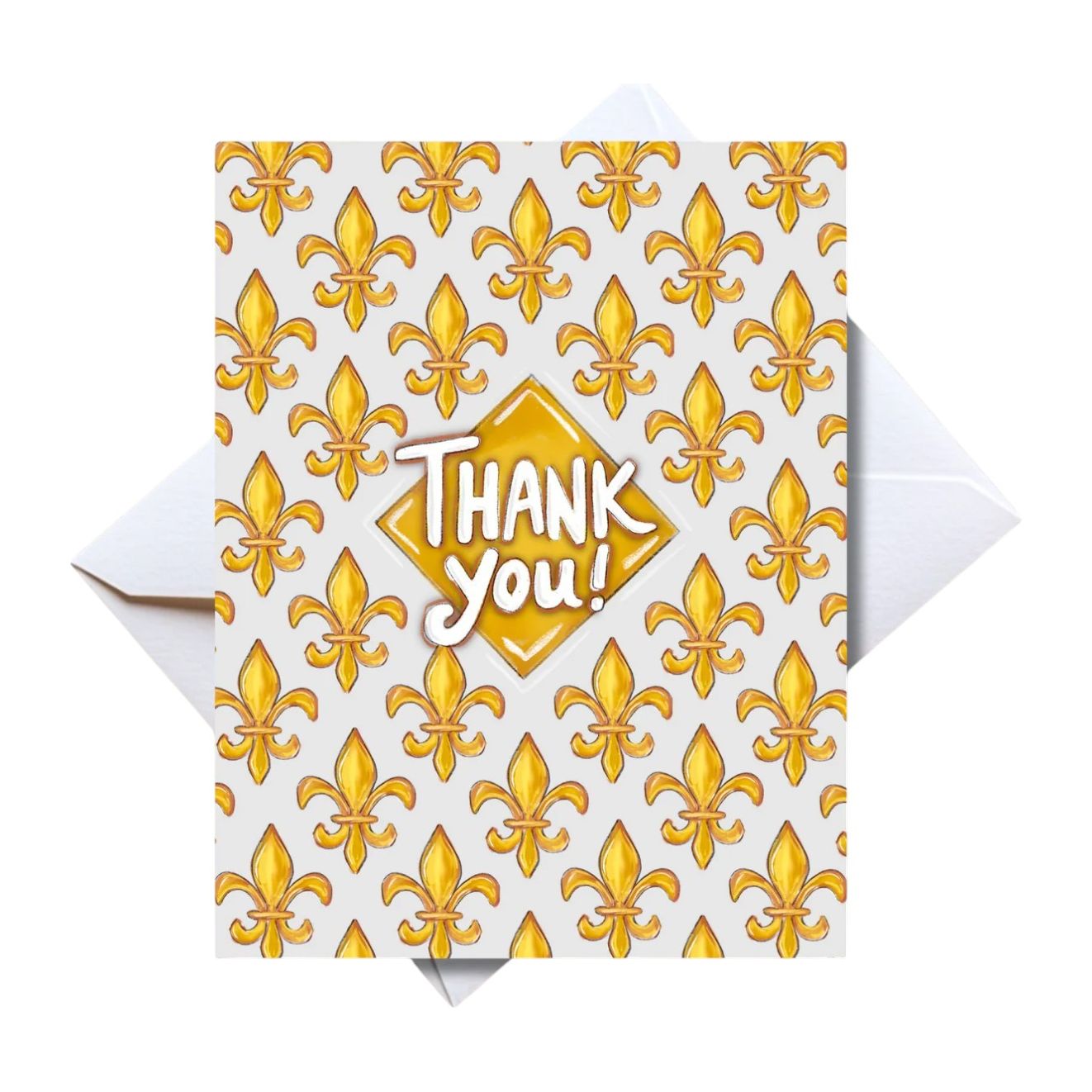 Gold Fleur de Lis Card