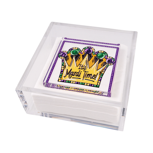 Mardi Gras Crown Acrylic Sitter/Weight