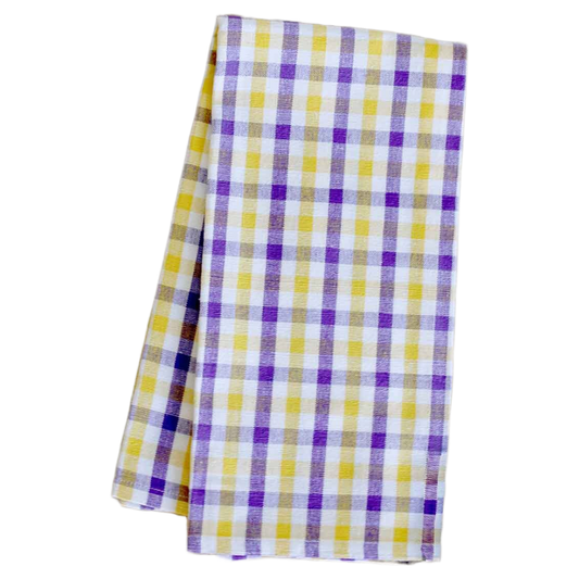 Purple + Yellow Gingham Towel