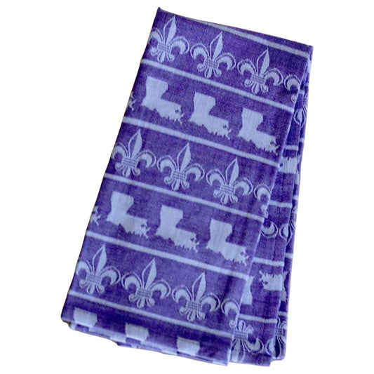 Louisiana Jacquard Hand Towel - Purple