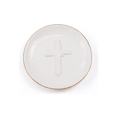 Cross Embossed Trinket Dish