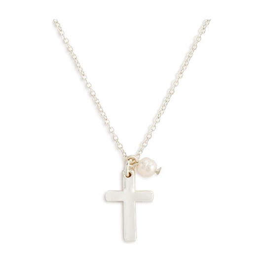 Dainty Cross Necklace - Silver