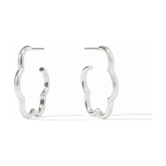 Gardenia Hoop - Silver - Medium