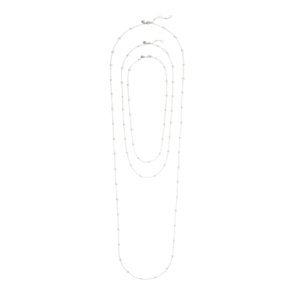 Solara Delicate Necklace - 24in Silver