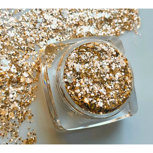 Golden Champagne Face Glitter