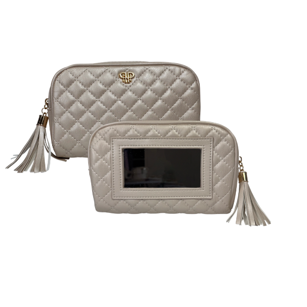 Glam Makeup Case - Pearl Quilted