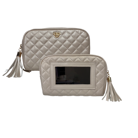 Glam Makeup Case - Pearl Quilted