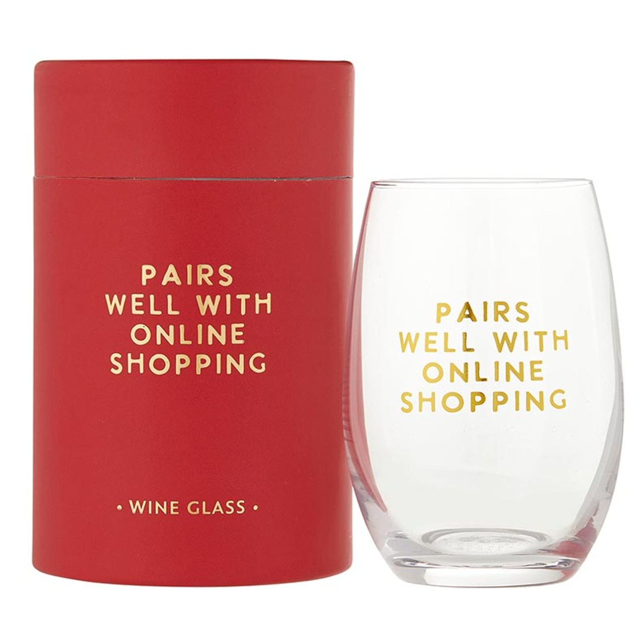 Pairs Well with Online Shopping Wine Glass