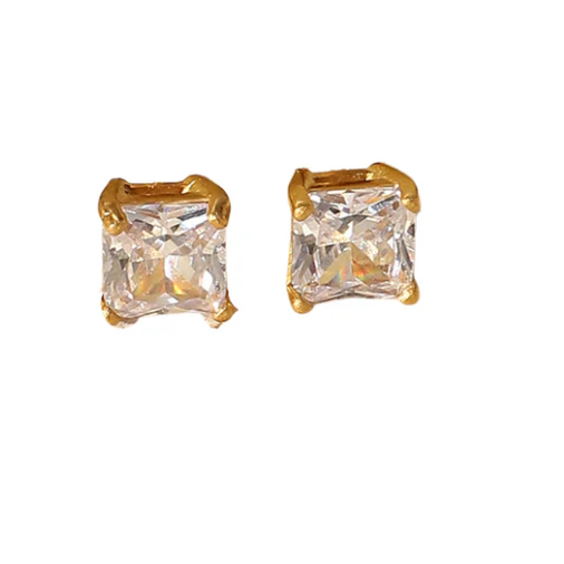 Square Simulated Diamond Earrings