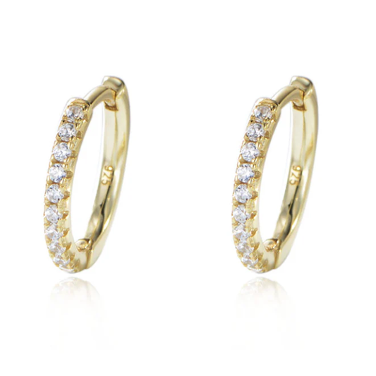 Diamond Simulated Huggie Hoop