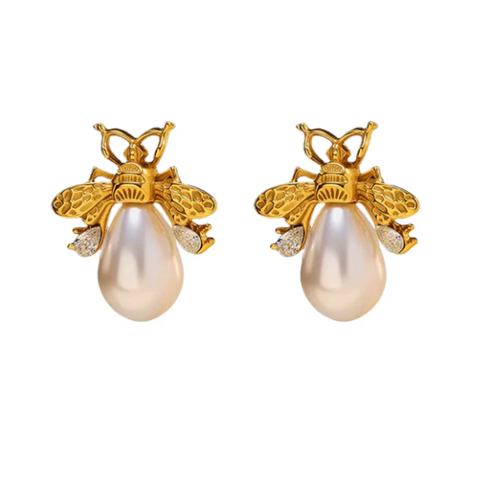 Bee Pearl Earrings