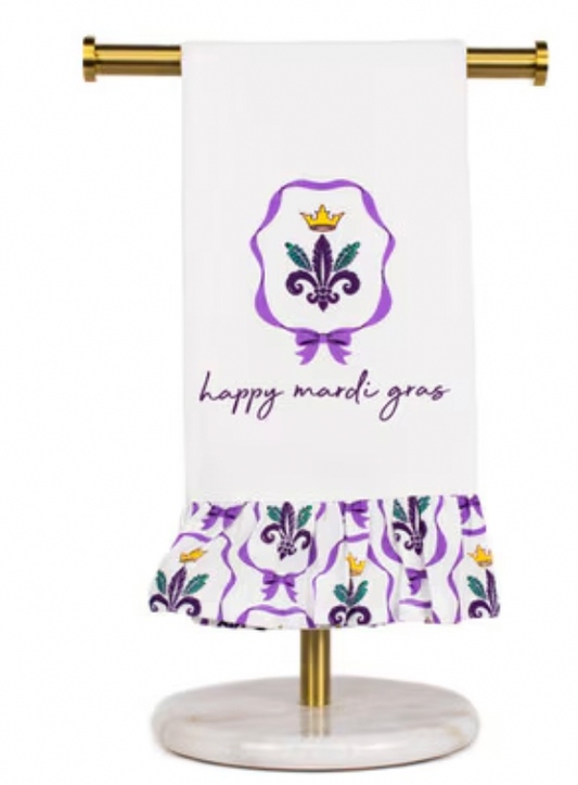 Mardi Gras Ruffle Towel
