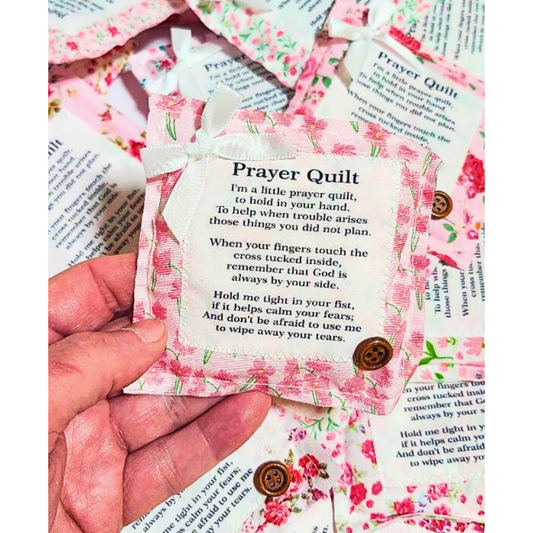 Pink Floral Mini Prayer Quilt