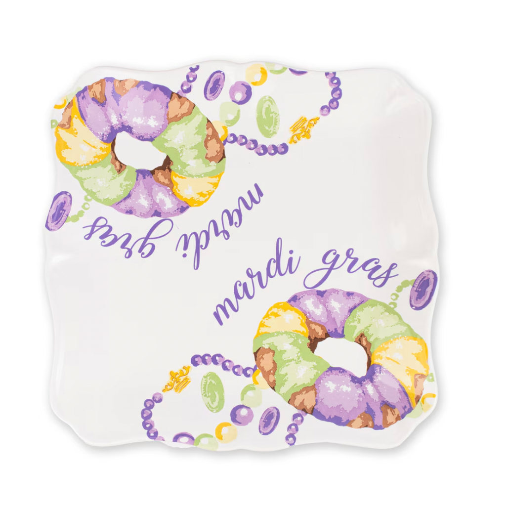 Watercolor Square King Cake Platter