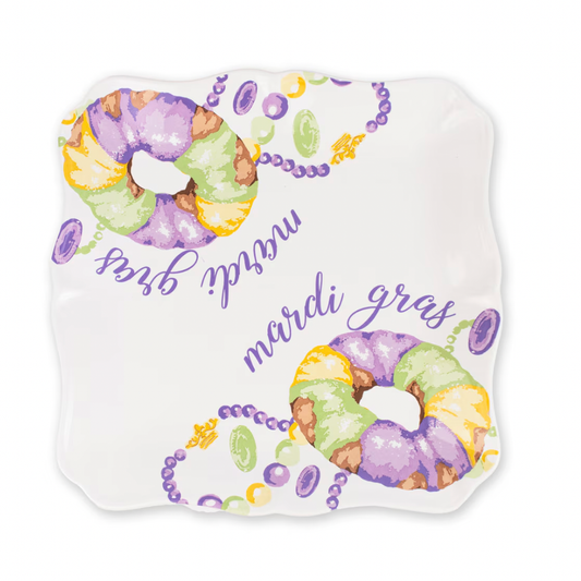 Watercolor Square King Cake Platter