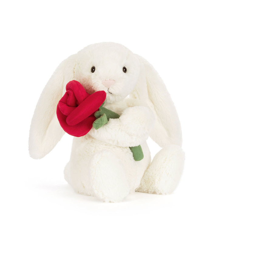 Cream Bunny w/ Rose