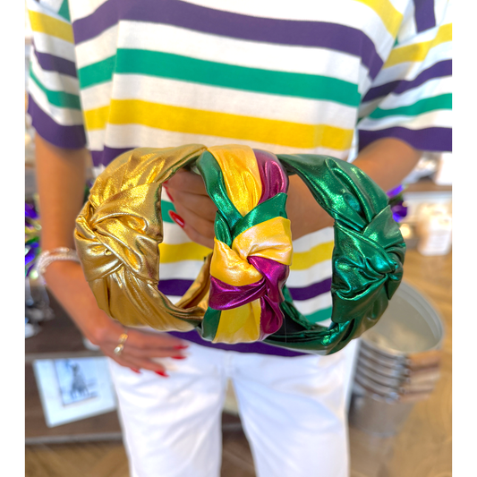 Metallic Knot Headband: Gold