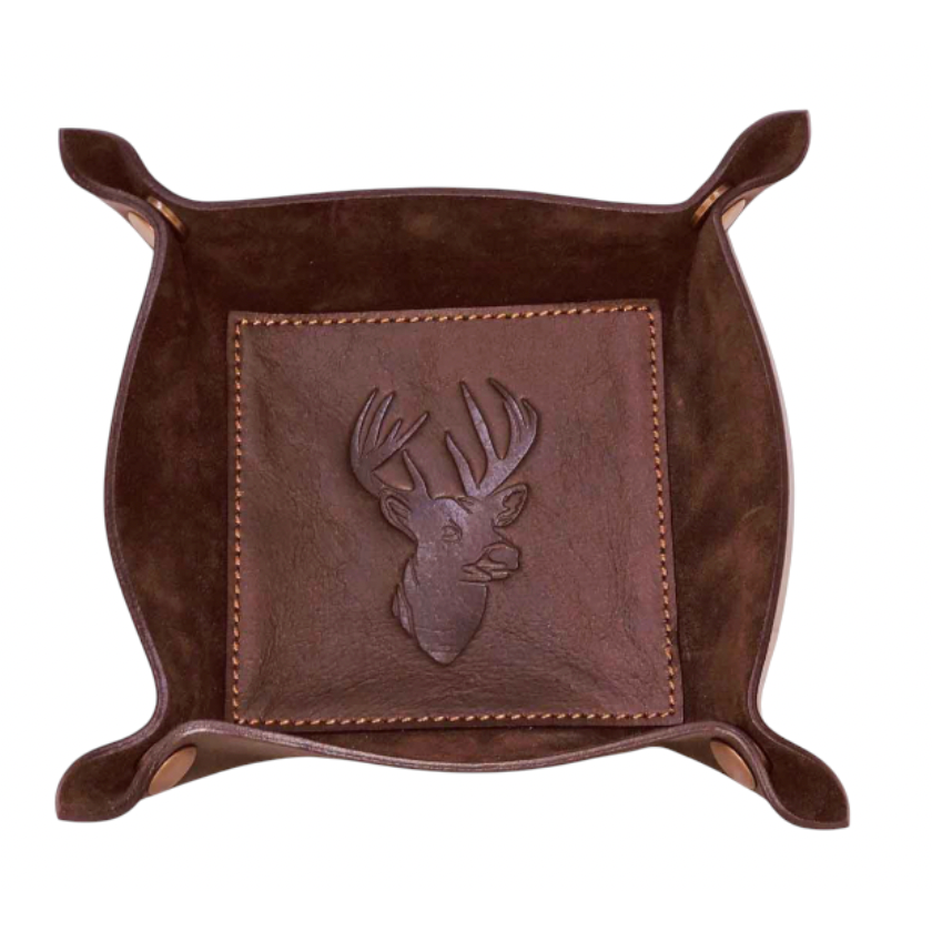 Deer Embossed Leather Tray