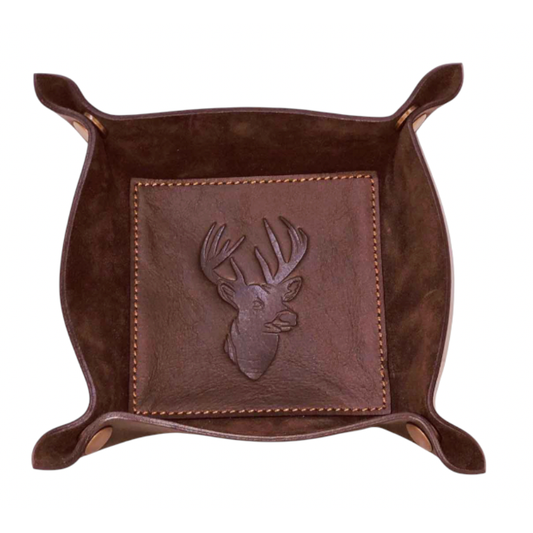 Deer Embossed Leather Tray