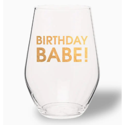 Birthday Babe Wine Glass