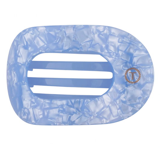 Flat Round Hair Clip | Large | Blue Lagoon